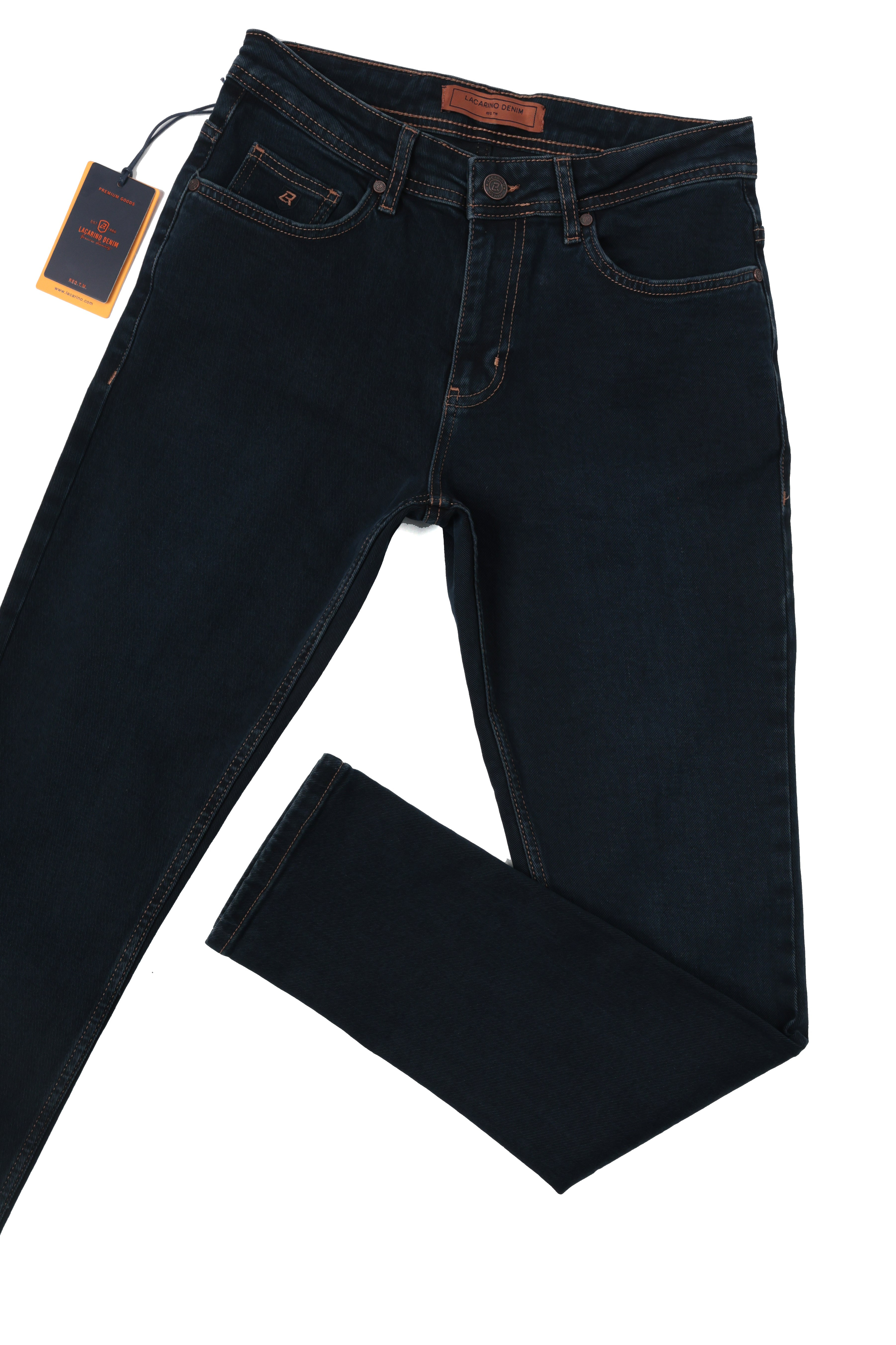 LACARINOYüksek Bel Yarım Boru Paça Ek Beden Blue Black Erkek Jean Pantolon