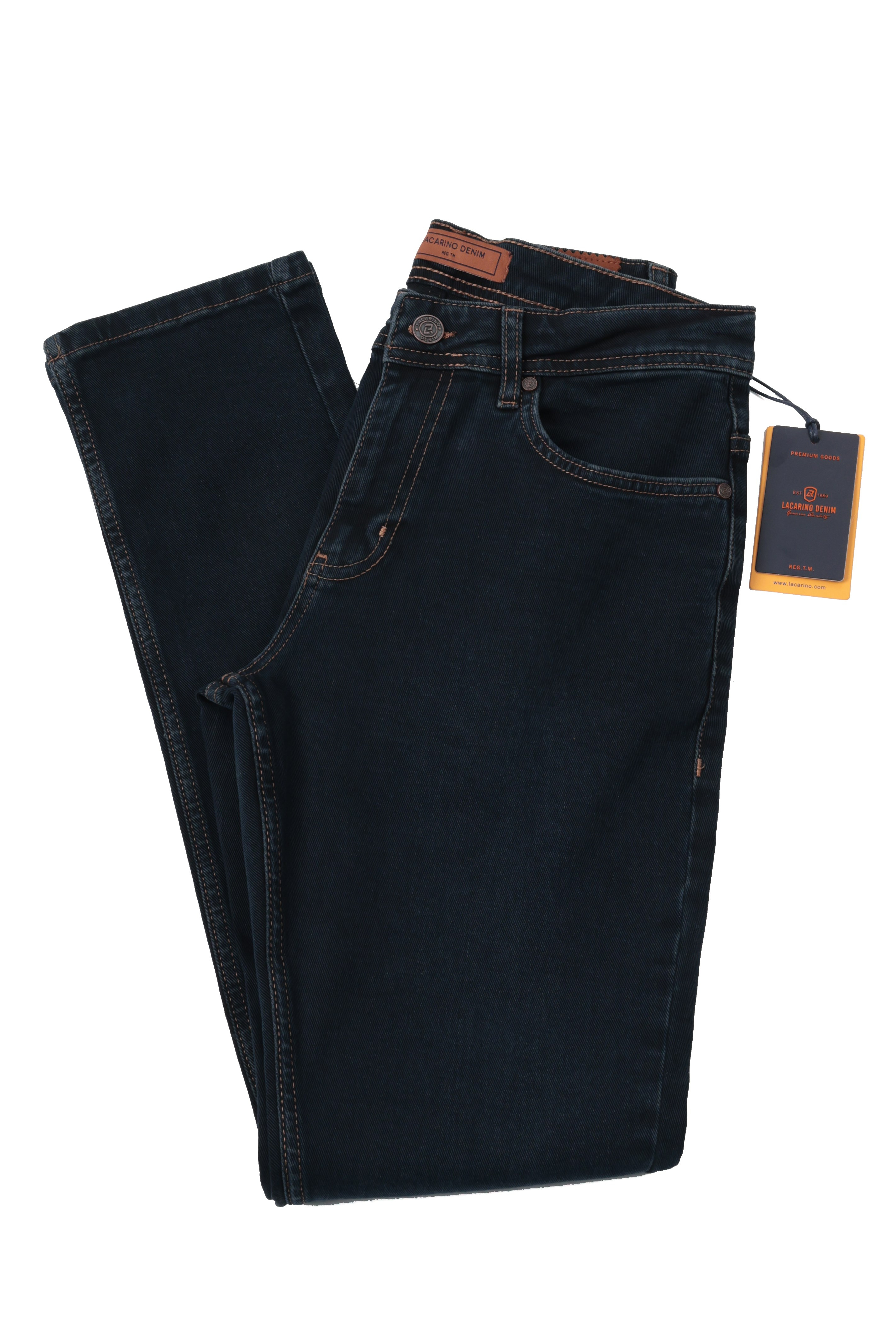 LACARINOYüksek Bel Yarım Boru Paça Ek Beden Blue Black Erkek Jean Pantolon