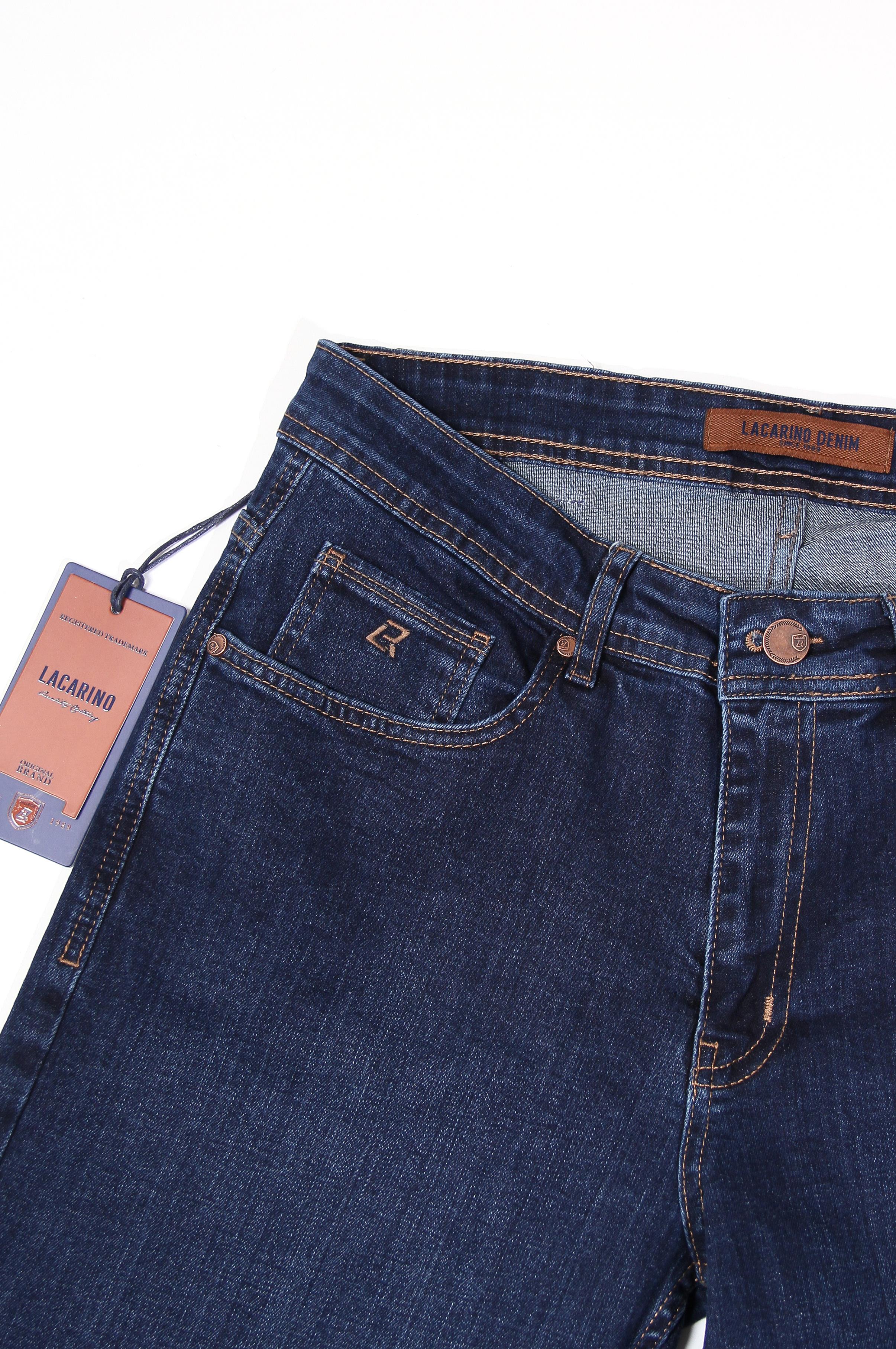 LACARINOYüksek Bel Klasik Kesim Dark Blue Jean Pantolon
