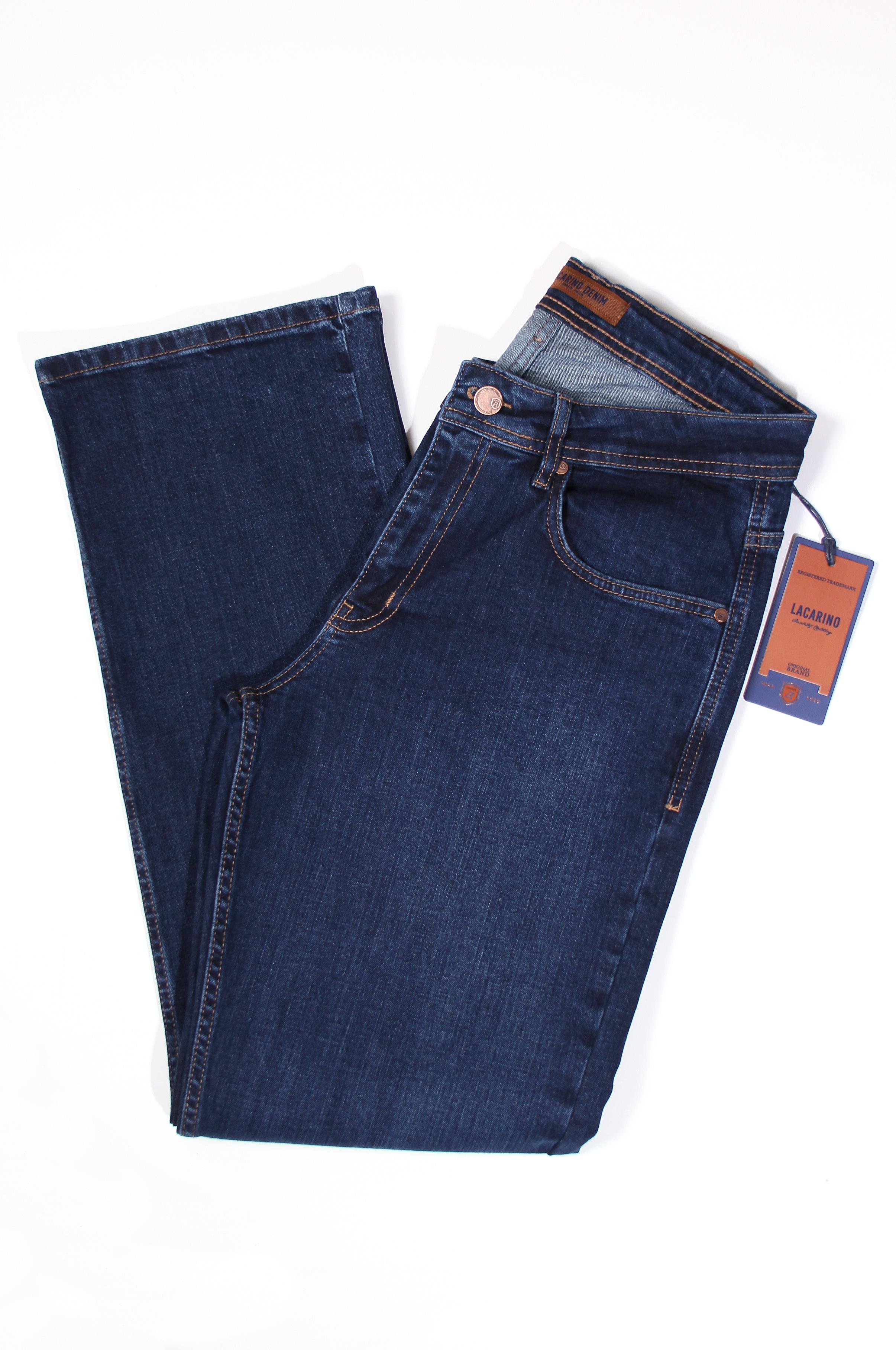 LACARINOYüksek Bel Klasik Kesim Dark Blue Jean Pantolon