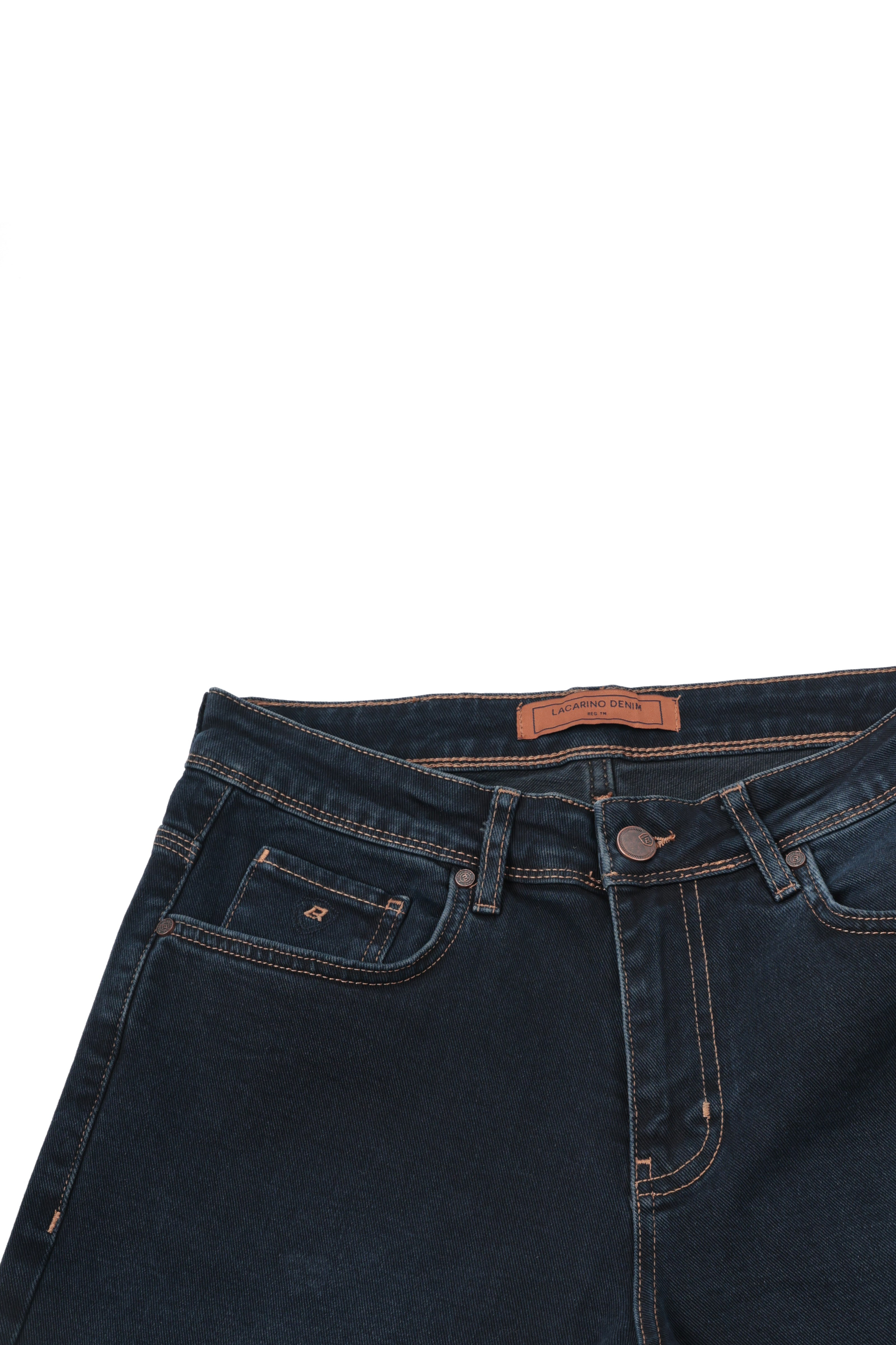 LACARINOYüksek Bel Bol Paça Rahat Kalıp Blue Black Erkek Jean Pantolon