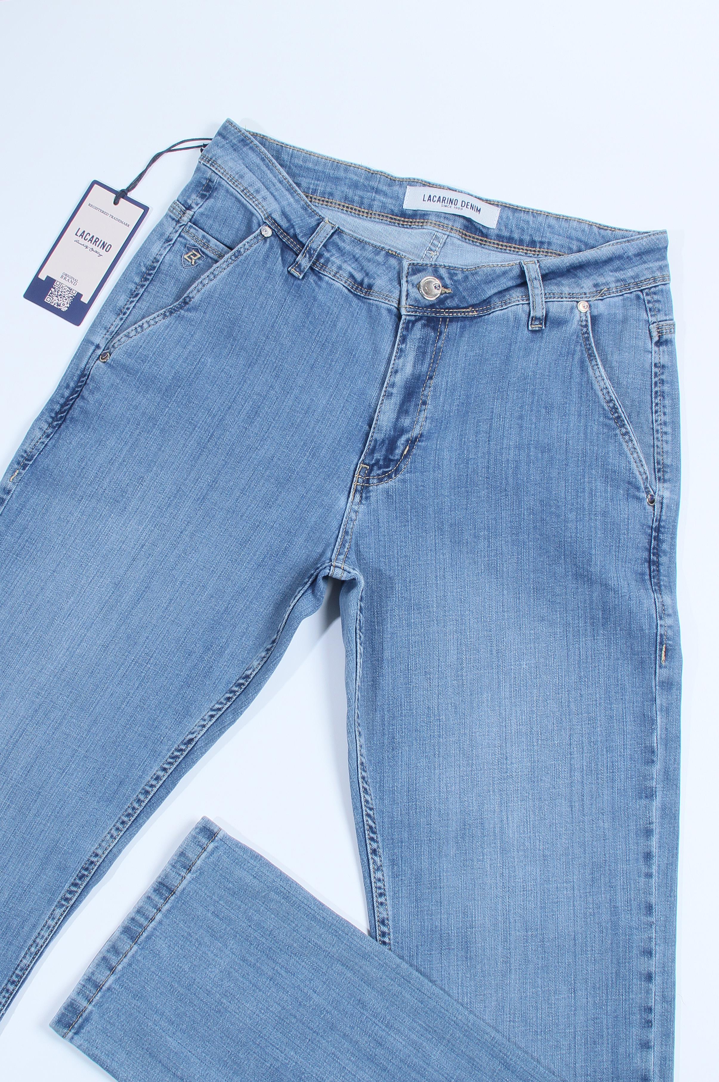 LACARINOYüksek Bel Boru Kesim Light Blue Jean Pantolon
