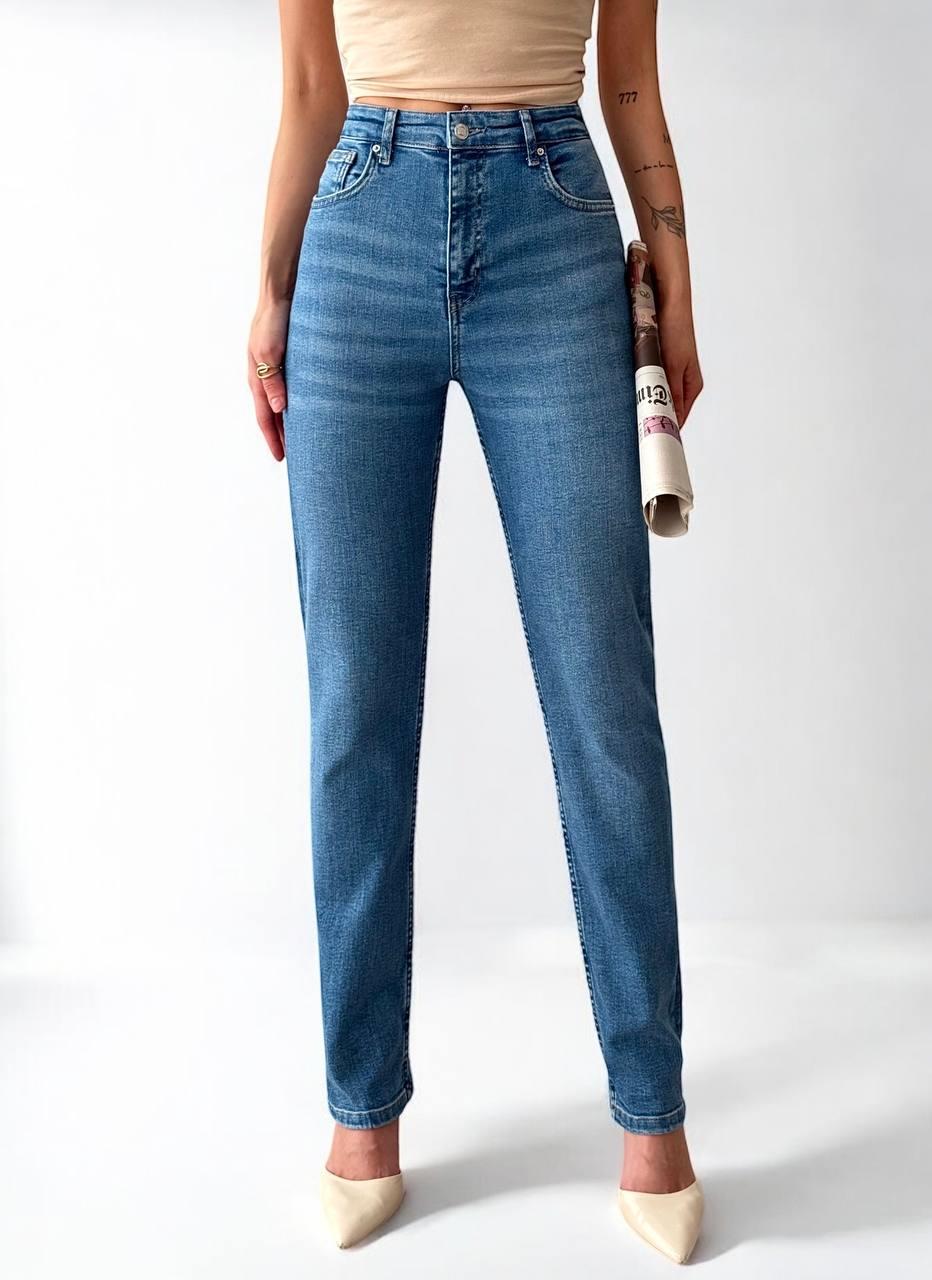 LACARINOYükske Bel Boru Kesim Blue Jean Pantolon