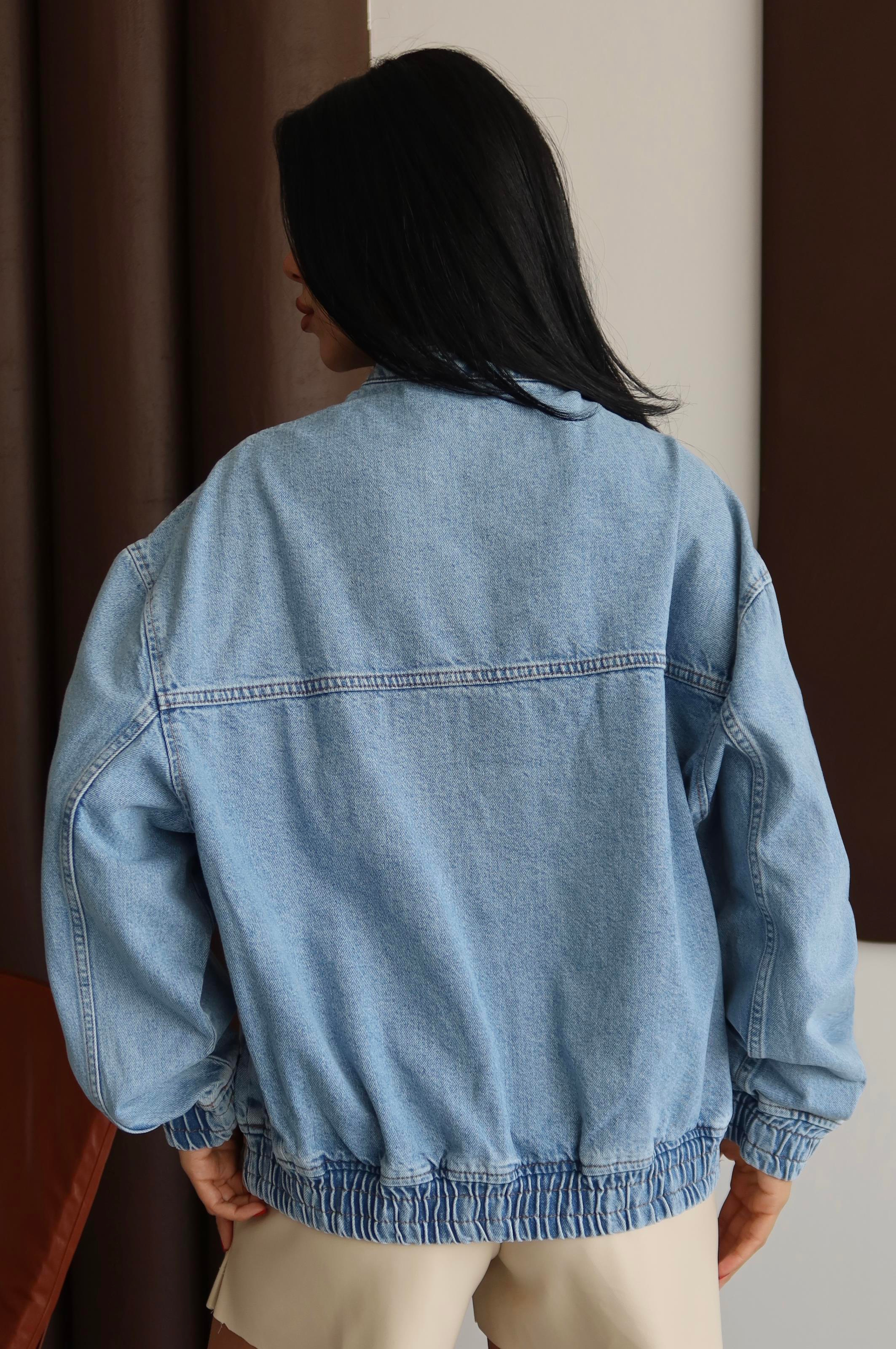 LACARINOYaka Fermuar Detaylı Unisex Blue Sweatshirt