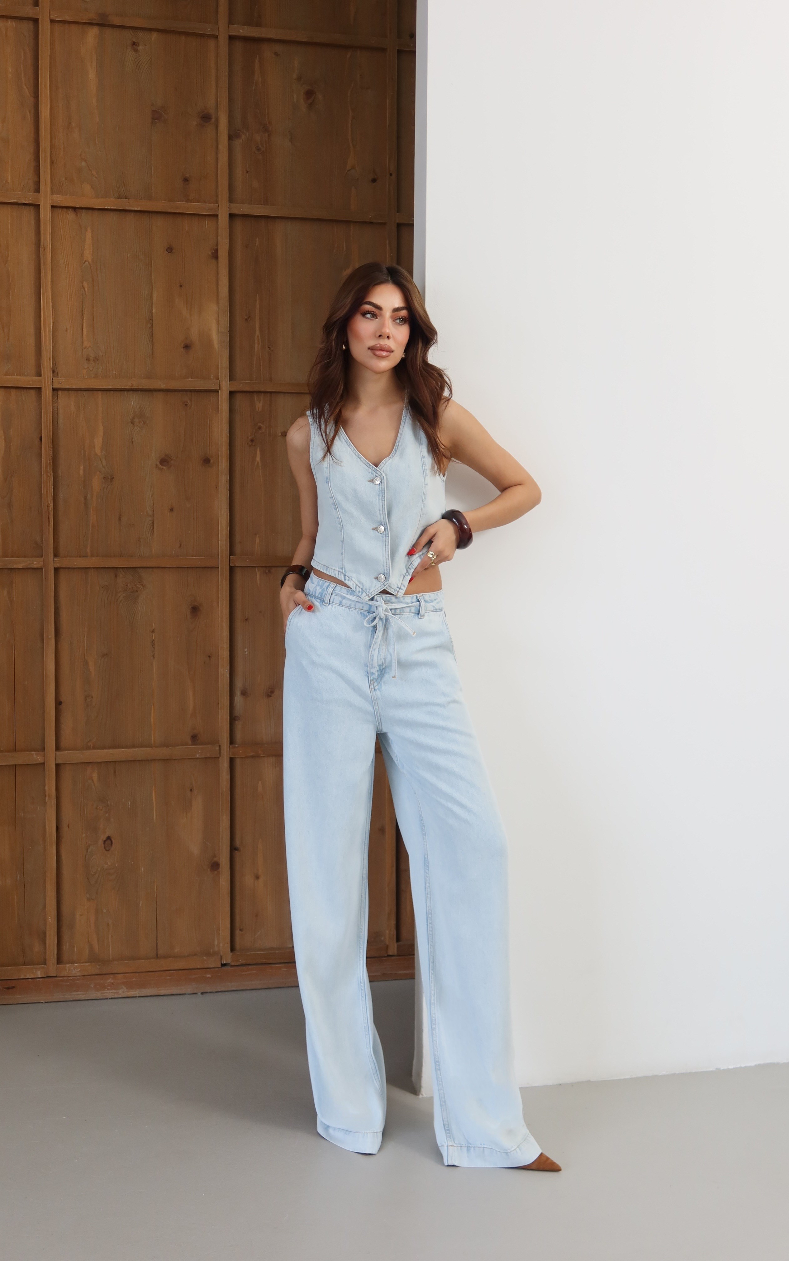LACARINOBTKM  34/42  LIGHT BLUE  (Yelekli) 