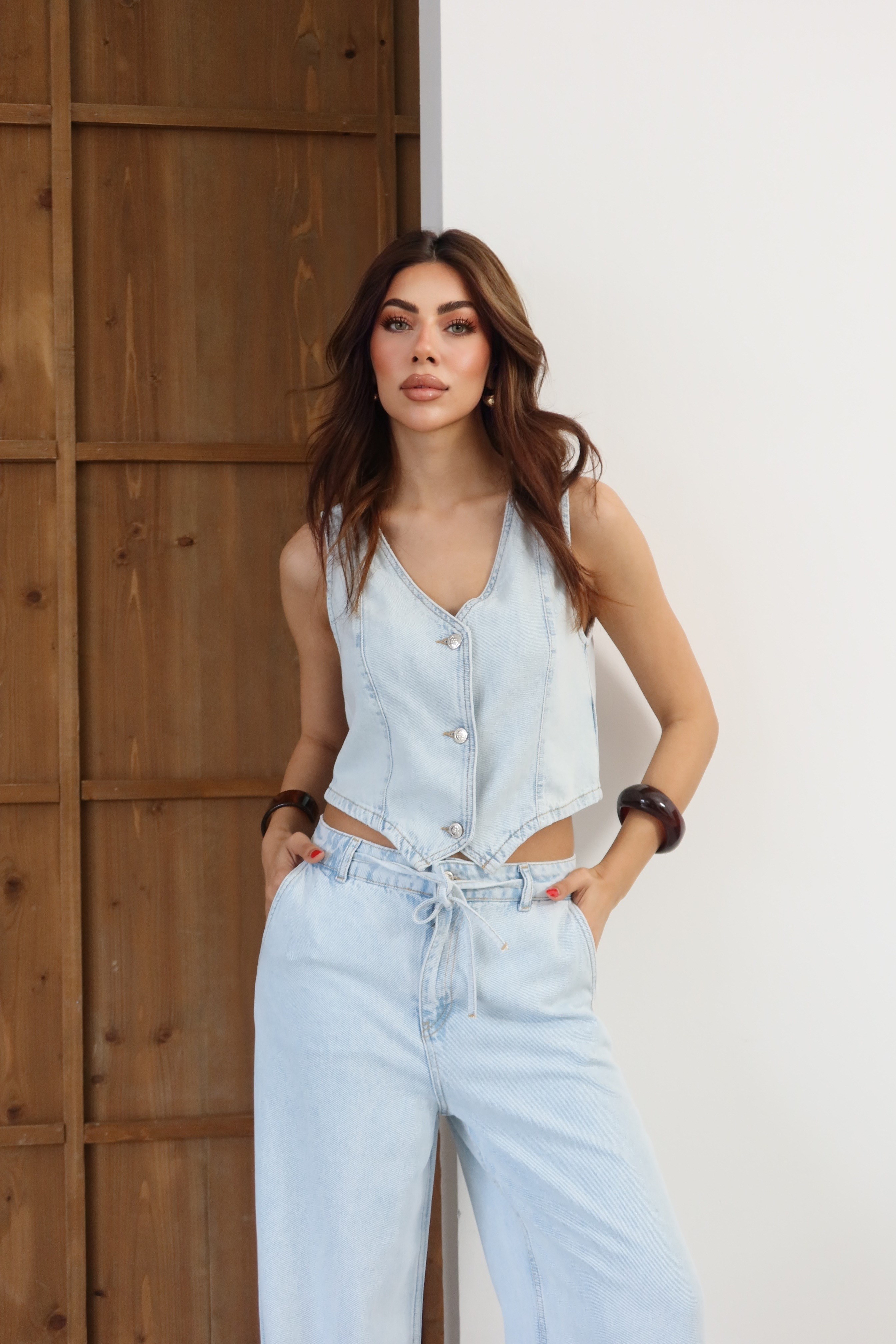 LACARINOBTKM  34/42  LIGHT BLUE  (Yelekli) 