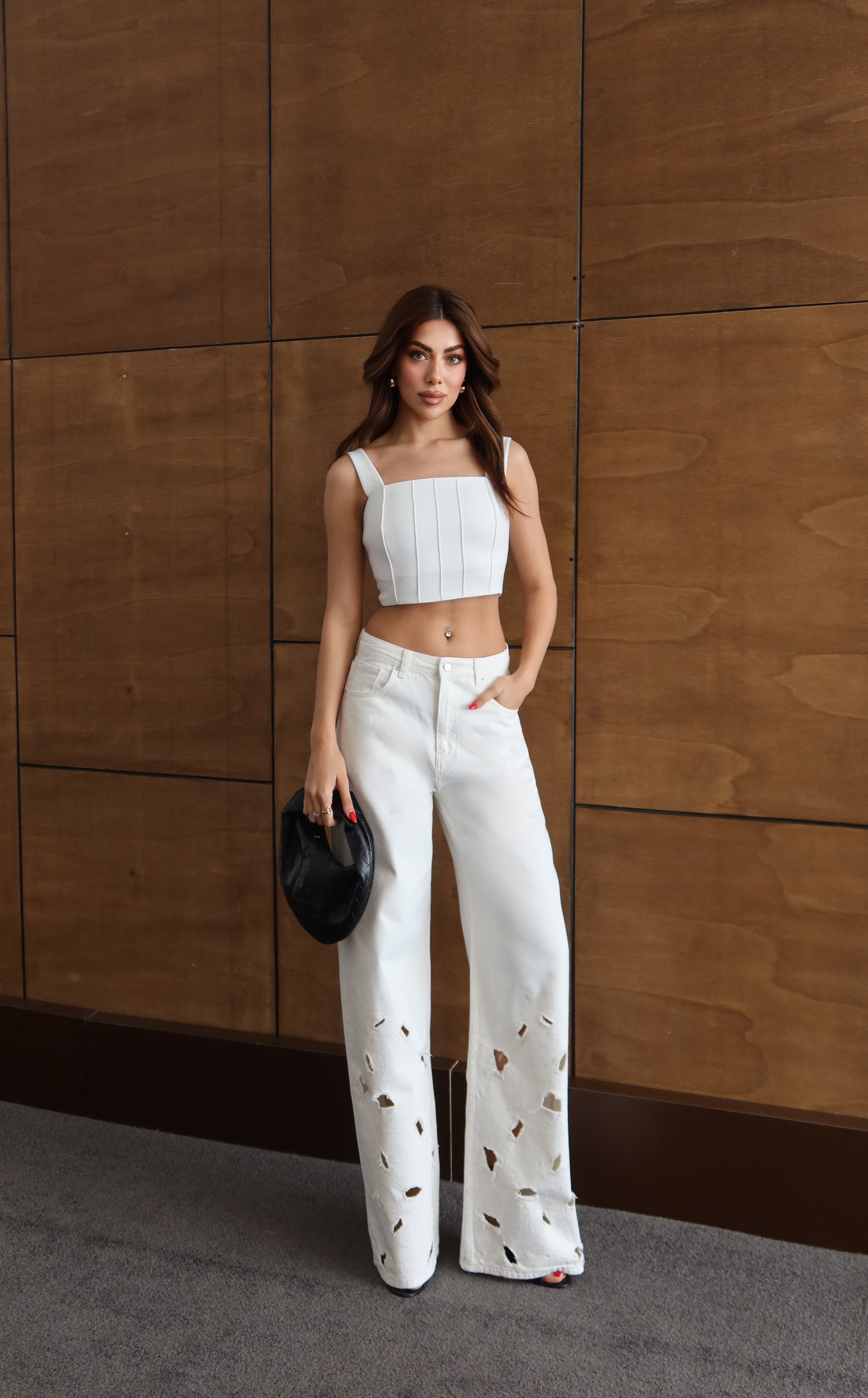 LACARINOBTKM  34/40  EKRU  Nakışlı Pantolon