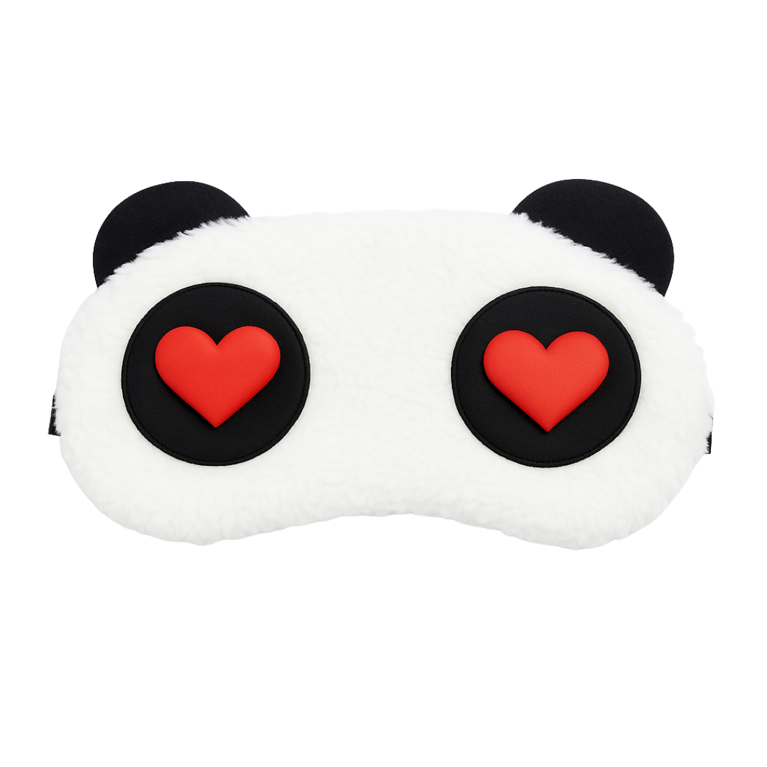 Kalp Gözlü Panda Uyku Bandı