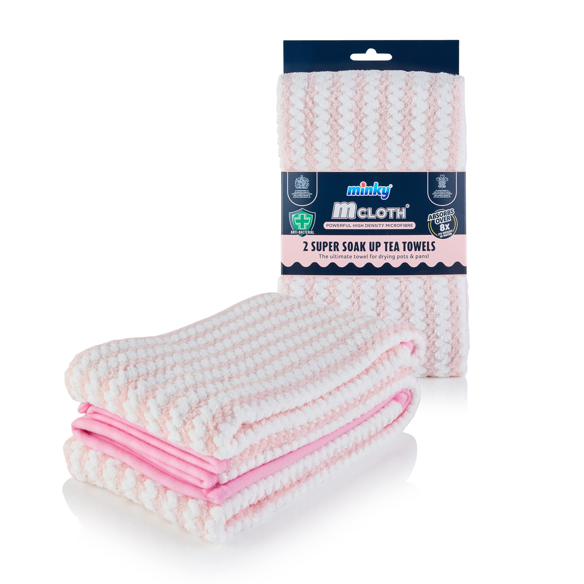 Minky MCloth Süper Emici Kurulama Havlusu 2li Set - Pembe