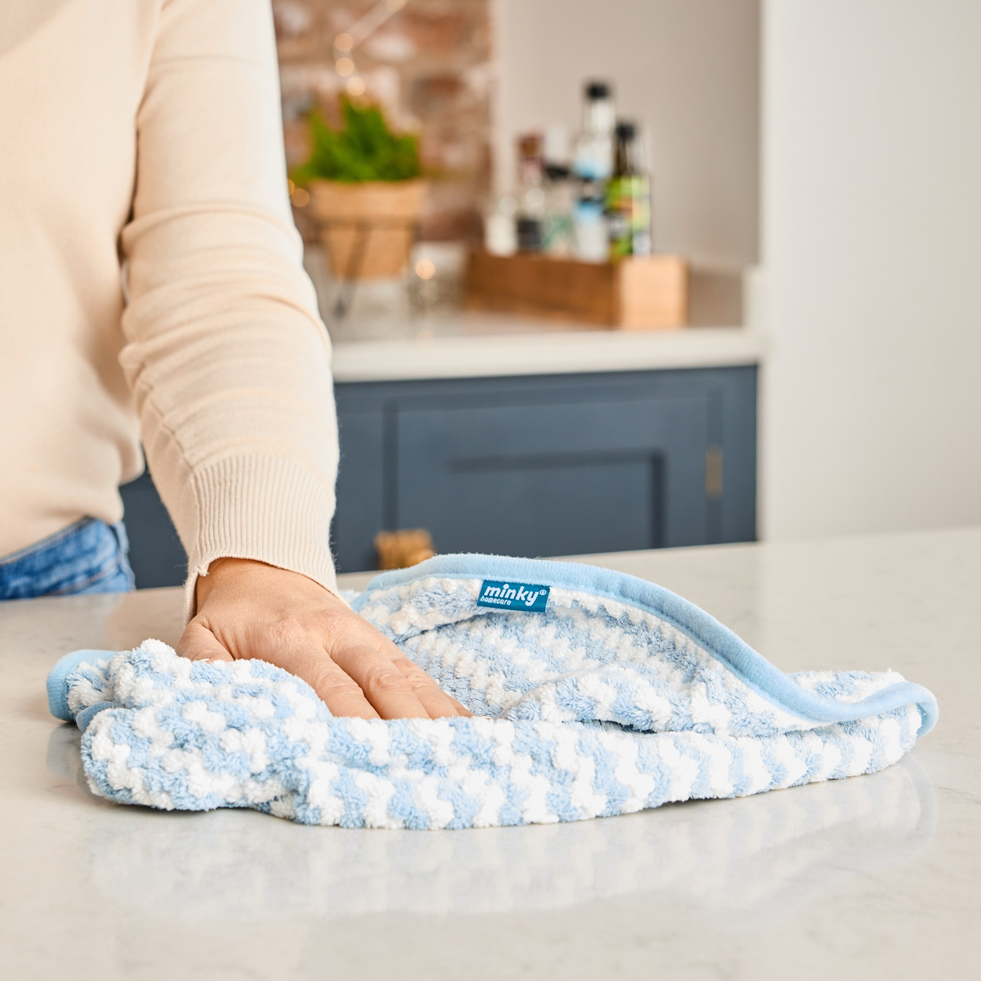 Minky MCloth Süper Emici Kurulama Havlusu 2li Set-Mavi
