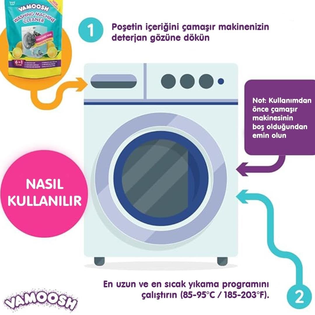 Vamoosh Çamaşır Makinesi Temizleyici – Limon