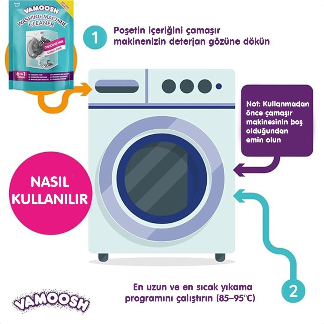 Vamoosh Çamaşır Makinesi Temizleyici – Pamuksu Ferahlık