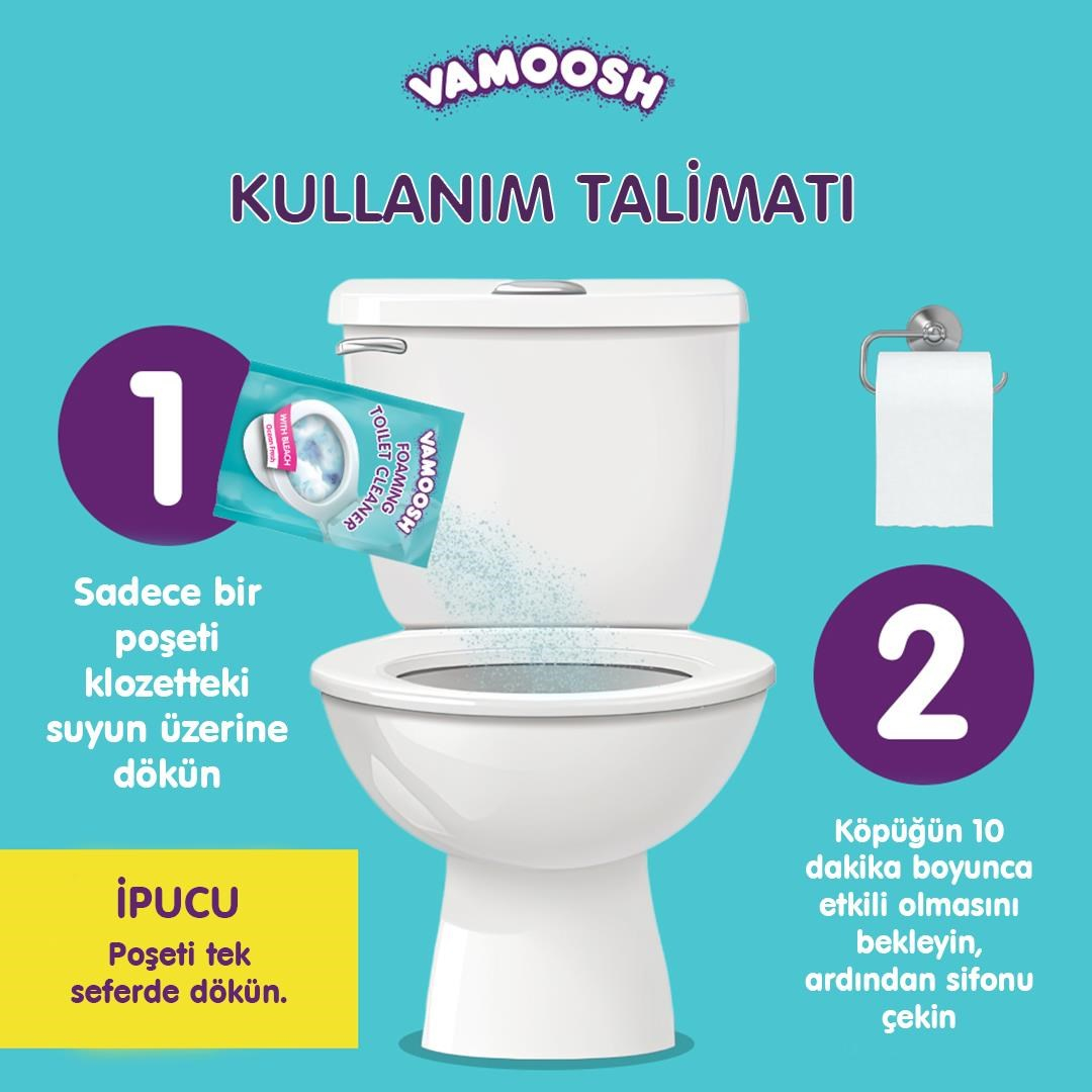 Vamoosh Köpüren Tuvalet Temizleyici - 3lü - 5li Paket Set