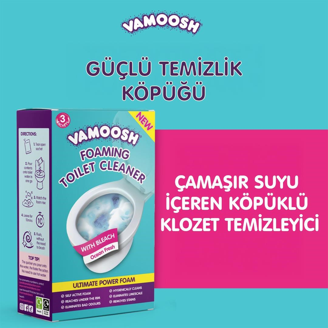 Vamoosh Köpüren Tuvalet Temizleyici - 3lü - 5li Paket Set