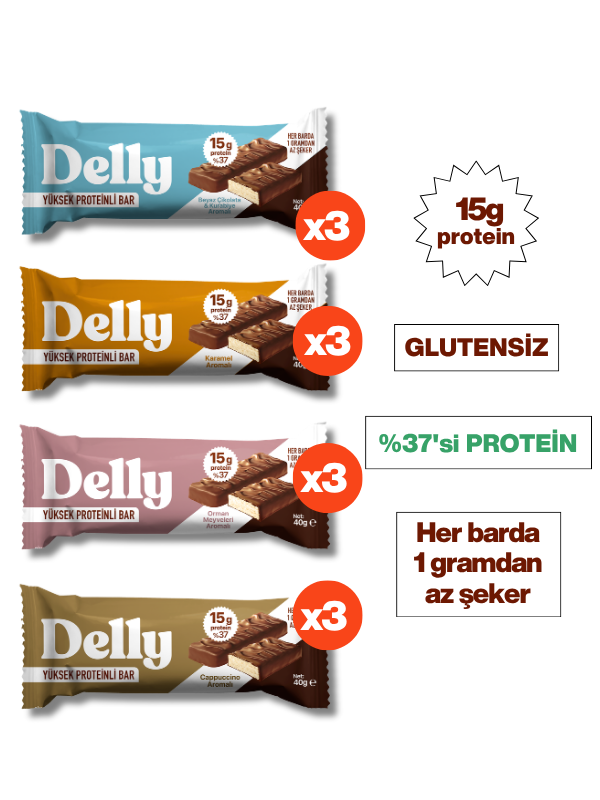 Çikolata Kaplı Yüksek Proteinli Bar Karışık Kutu 12 X 40 g