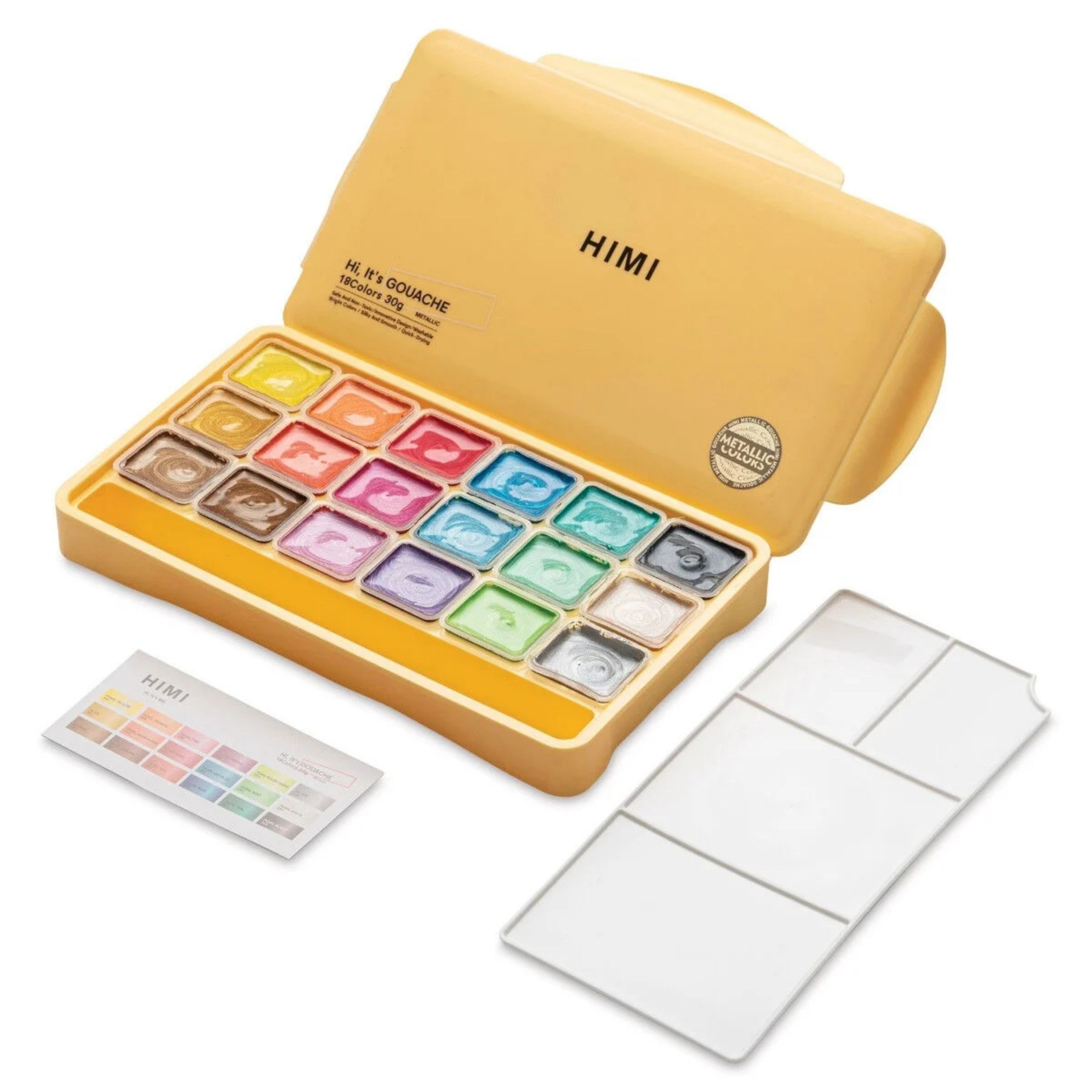0.0Stok Kodu(H-TST48)Marka : HimiHimi Guaj Boya Seti Jelly Cup 18 Renk x 30 gr Yellow Case (Metallic Colours)