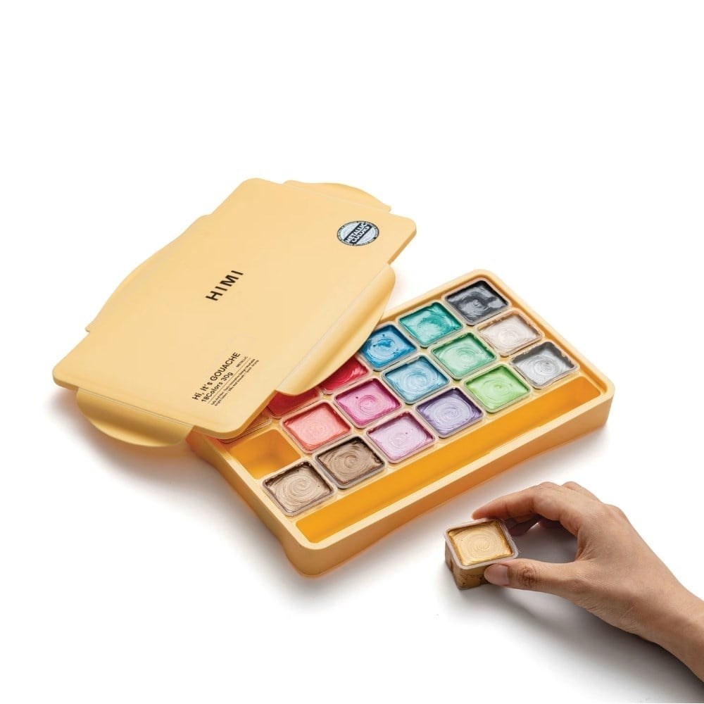 0.0Stok Kodu(H-TST48)Marka : HimiHimi Guaj Boya Seti Jelly Cup 18 Renk x 30 gr Yellow Case (Metallic Colours)