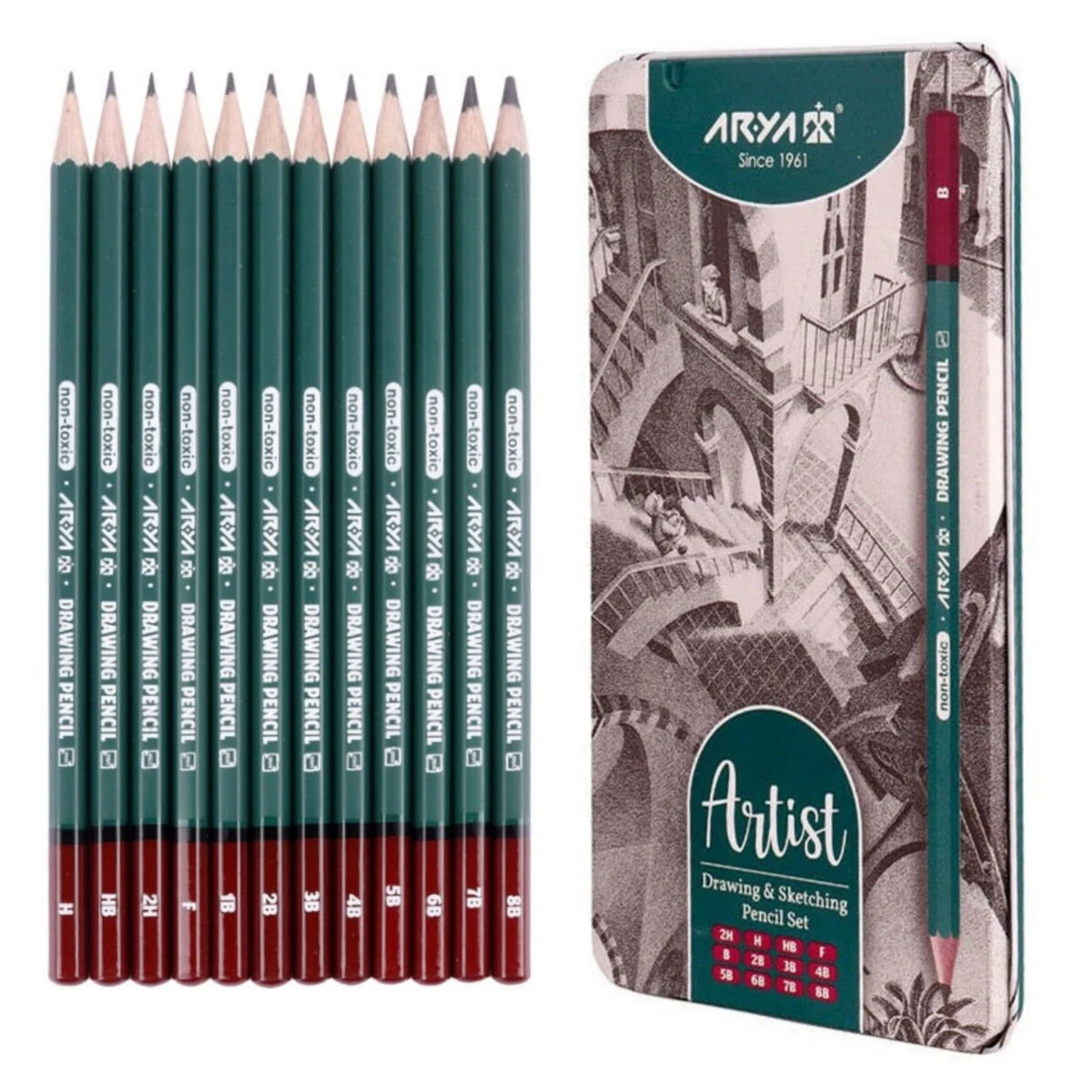 Arya Artist Dereceli Kalem Seti 2H-8B