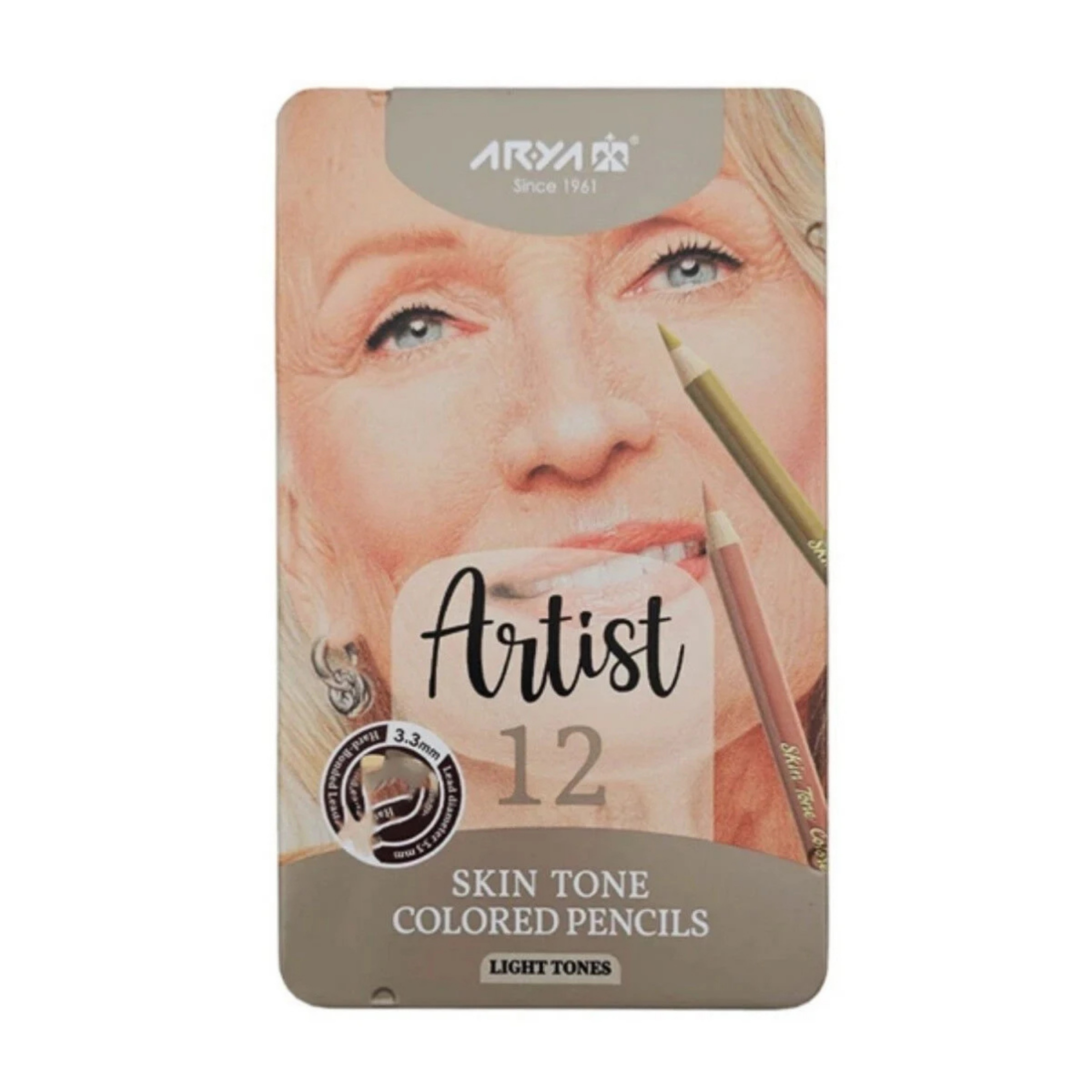 Arya Artist Profesyonel Ten Rengi Kuru Boya Seti 12'li