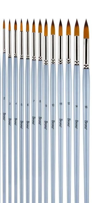 Brons 123 Serisi Yuvarlak Uçlu Sentetik Fırça