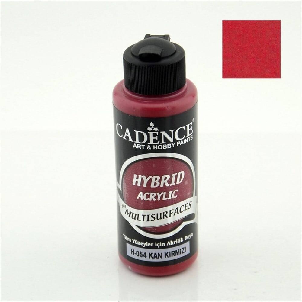 Cadence Hybrid Multisurface Acrylic Paint 120 ml H054 Kan Kırmızı