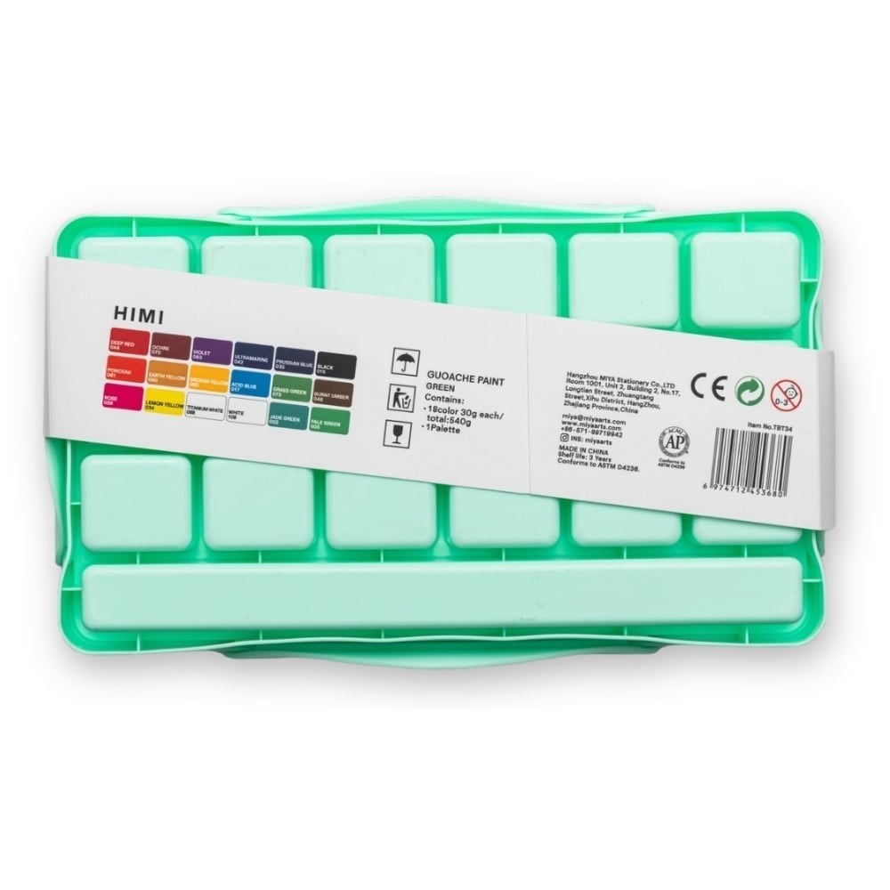 Himi Guaj Boya Seti Jelly Cup 18 Renk x 30 gr Green Case