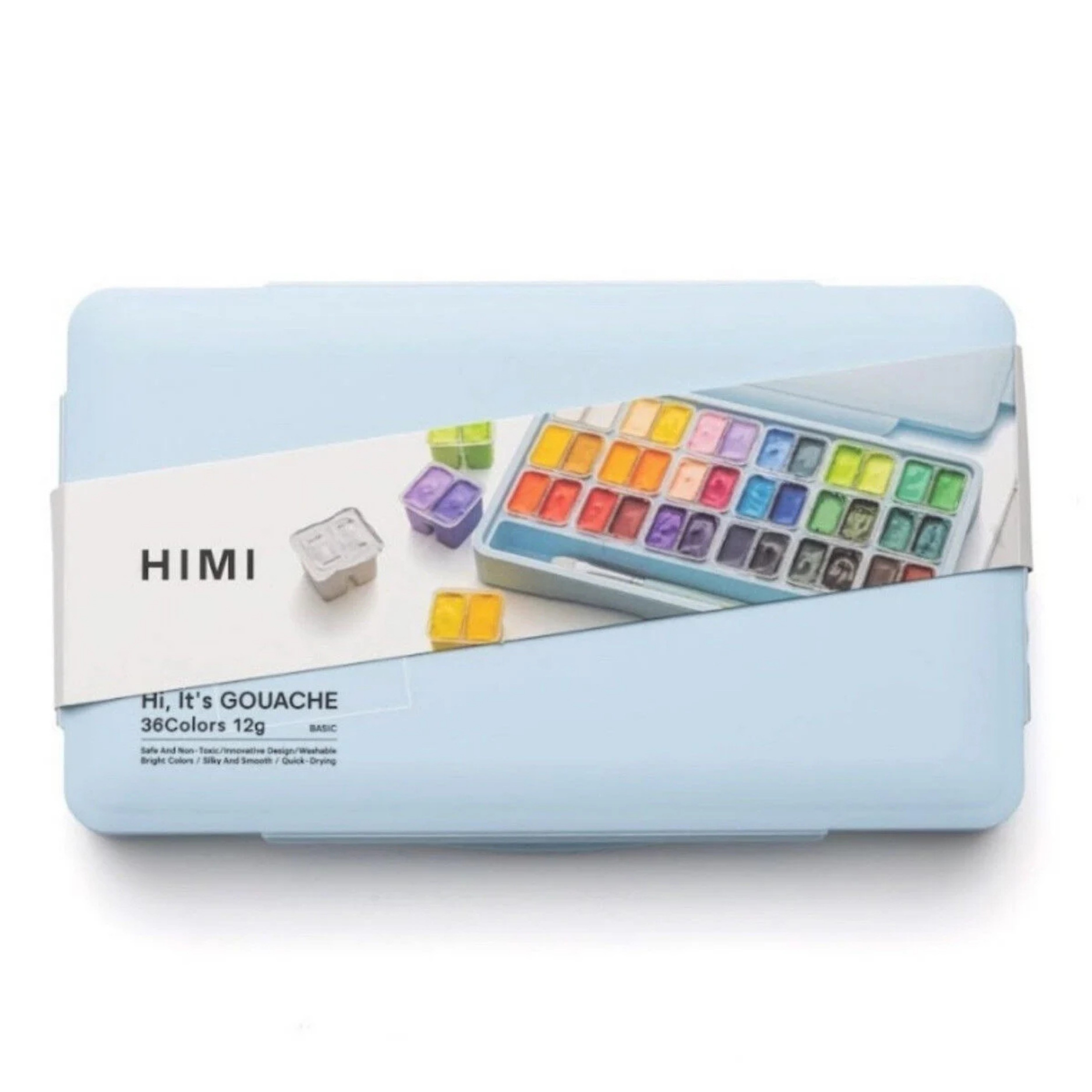 Himi Twin Cup Guaj Boya Seti 36 Renk + 3 Fırça