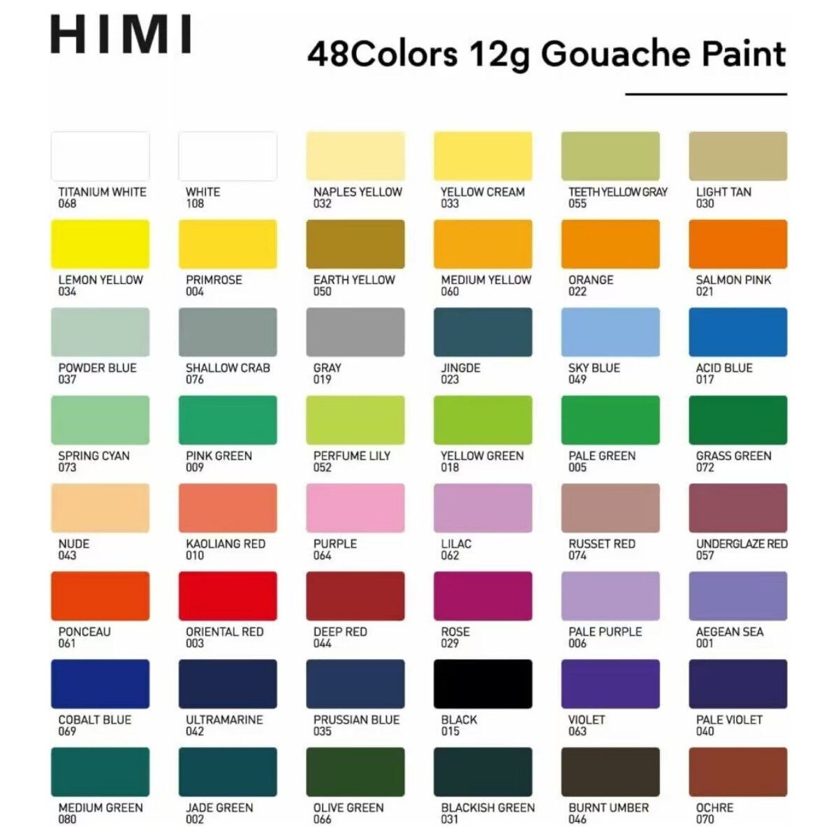 Himi Twin Cup Guaj Boya Seti 48 Renk + 3 Fırça