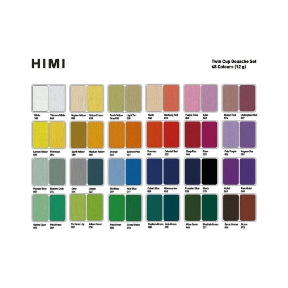 Himi Twin Cup Guaj Boya Seti 48 Renk