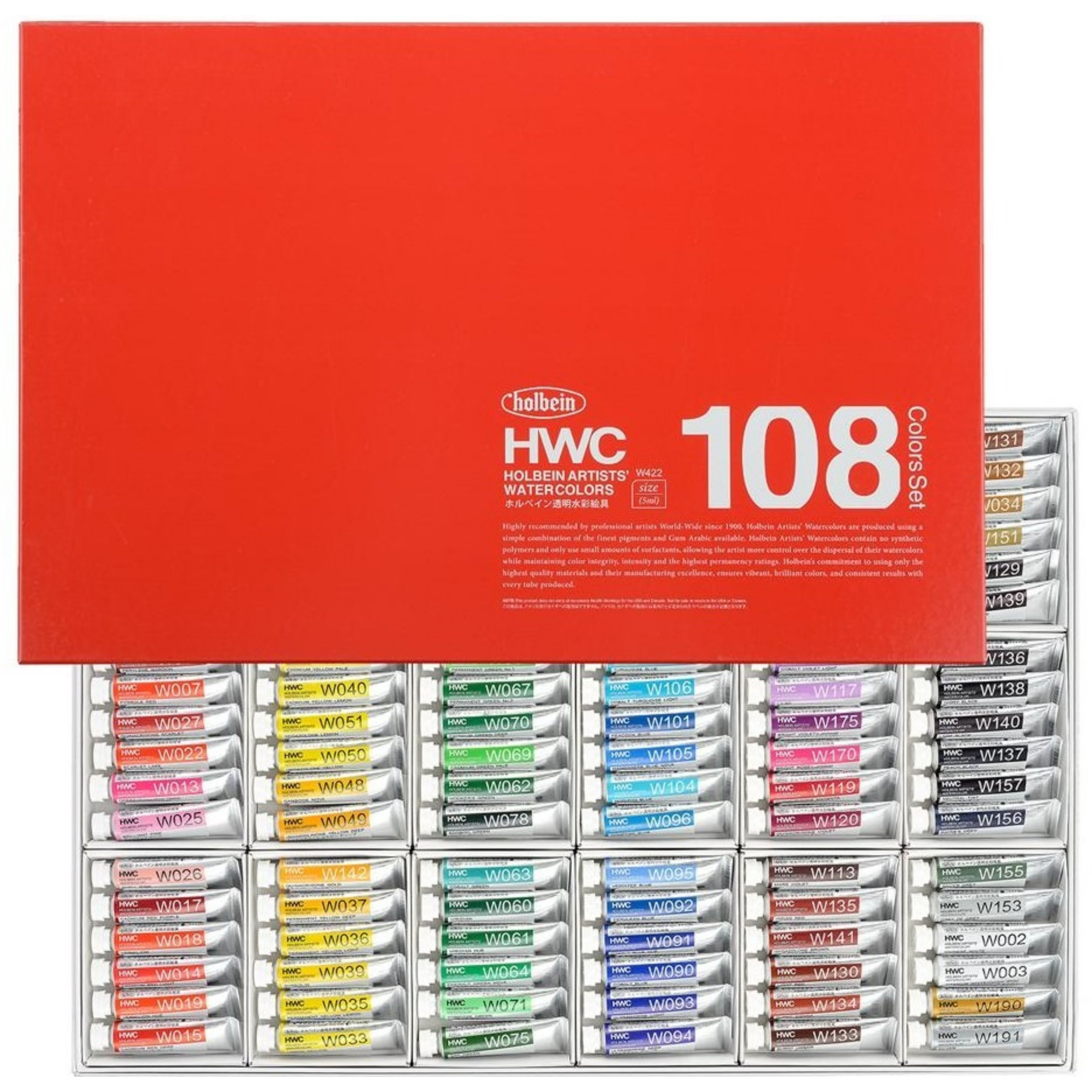 Holbein 108x5 ml Profesyonel Sulu Boya Seti