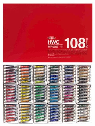 Holbein 108x5 ml Profesyonel Sulu Boya Seti
