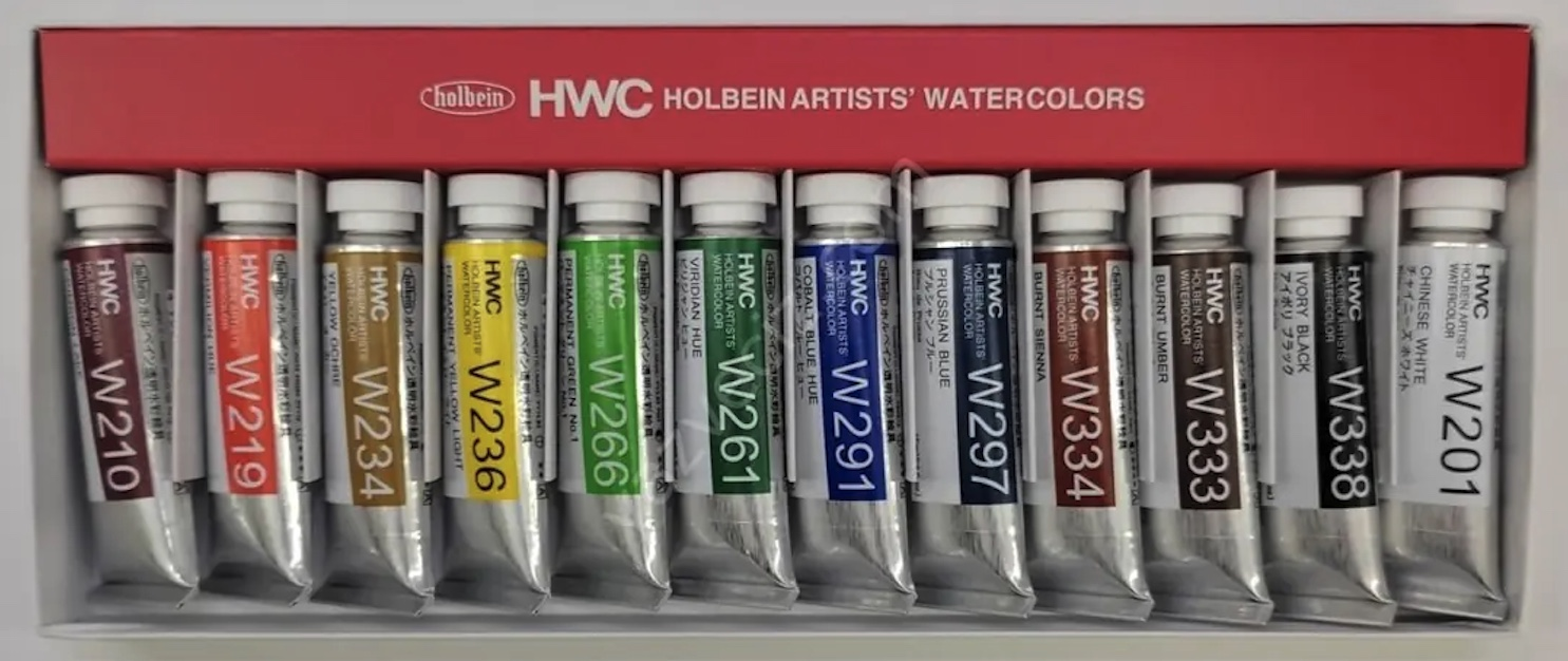 Holbein 12x15 ml Profesyonel Sulu Boya Seti