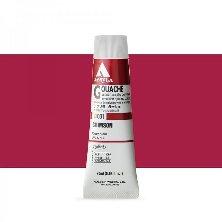 Holbein Akrilik Guaj 20 ml D001 Crimson