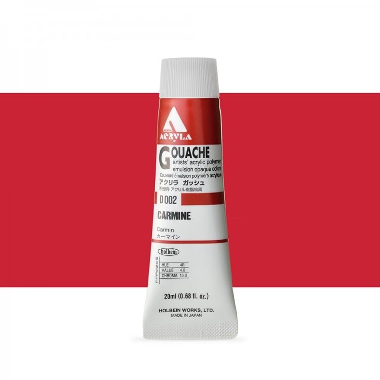 Holbein Akrilik Guaj 20 ml D002 Carmine