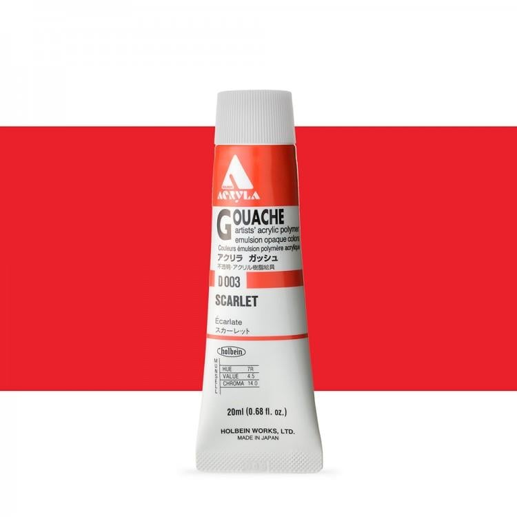 Holbein Akrilik Guaj 20 ml D003 Scarlet