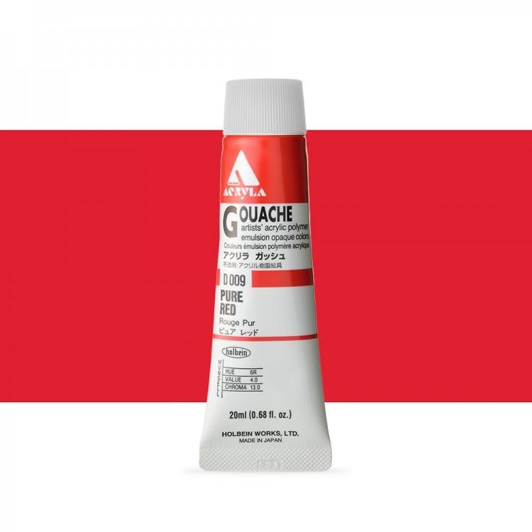 Holbein Akrilik Guaj 20 ml D009 Pure Red