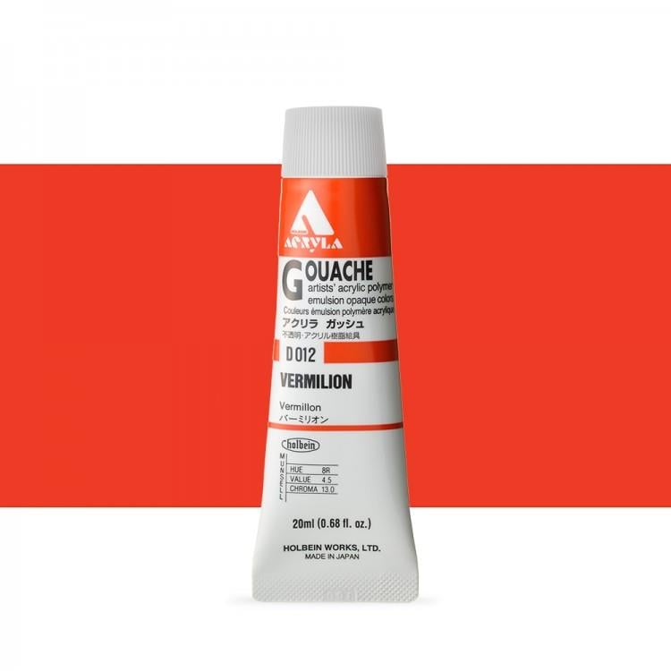 Holbein Akrilik Guaj 20 ml D012 Vermilion