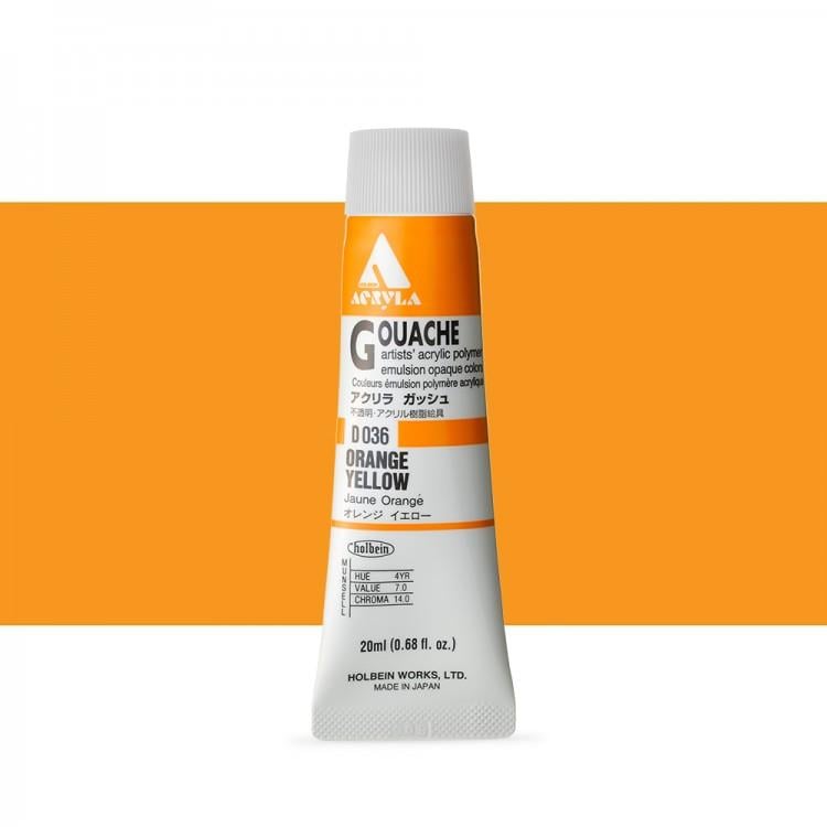Holbein Akrilik Guaj 20 ml D036 Orange Yellow