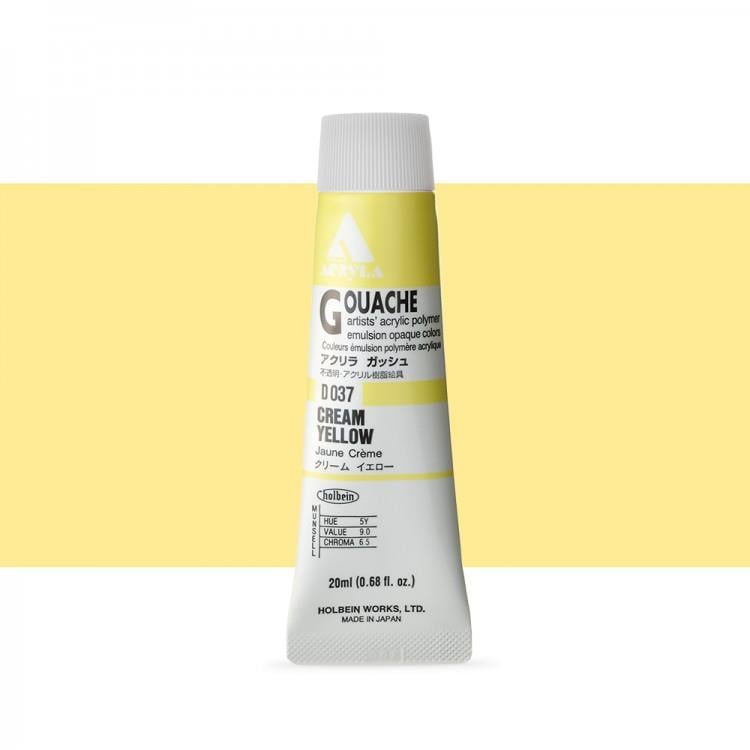 Holbein Akrilik Guaj 20 ml D037 Cream Yellow