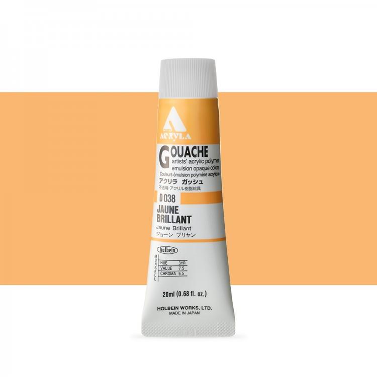 Holbein Akrilik Guaj 20 ml D038 Jaune Brillant