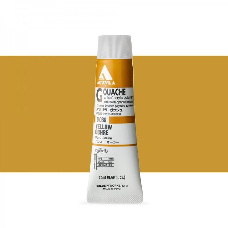 Holbein Akrilik Guaj 20 ml D039 Yellow Ochre