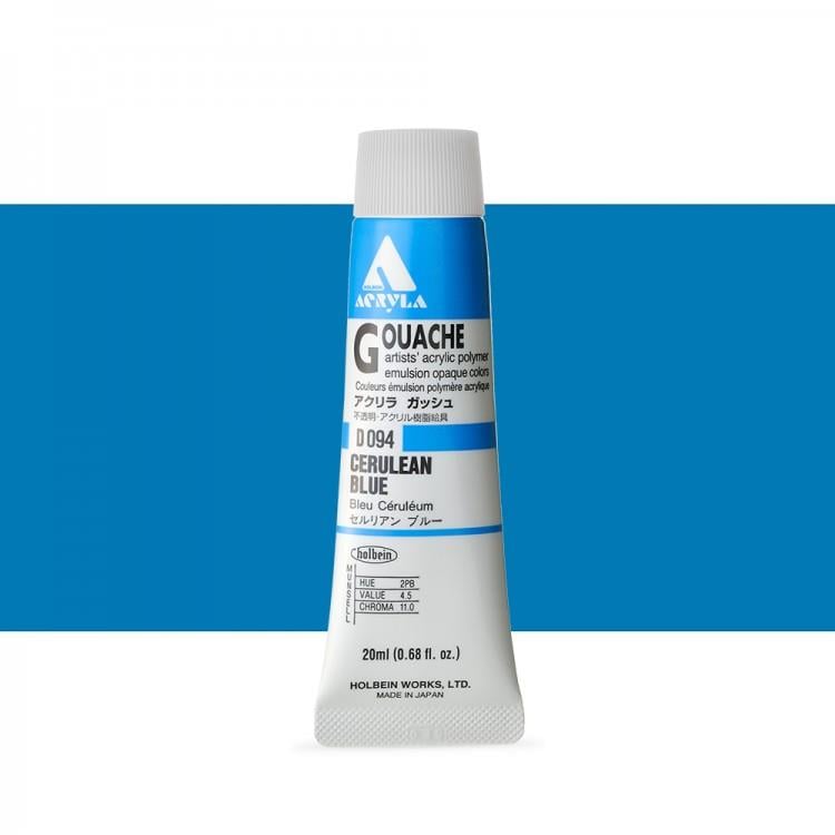 Holbein Akrilik Guaj 20 ml D094 Cerulean Blue