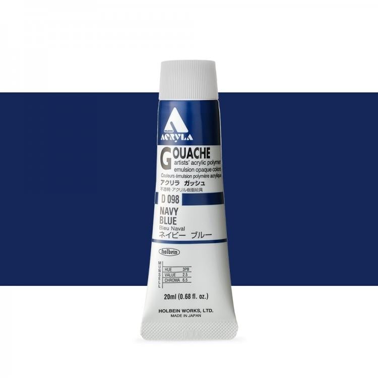 Holbein Akrilik Guaj 20 ml D098 Navy Blue