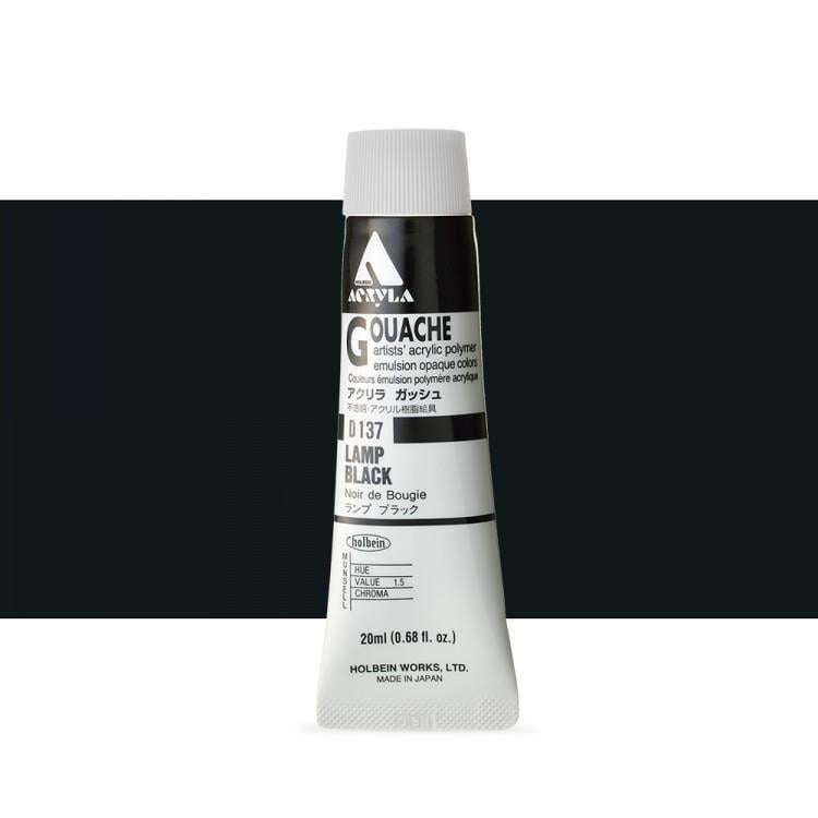 Holbein Akrilik Guaj 20 ml D137 Lamp Black