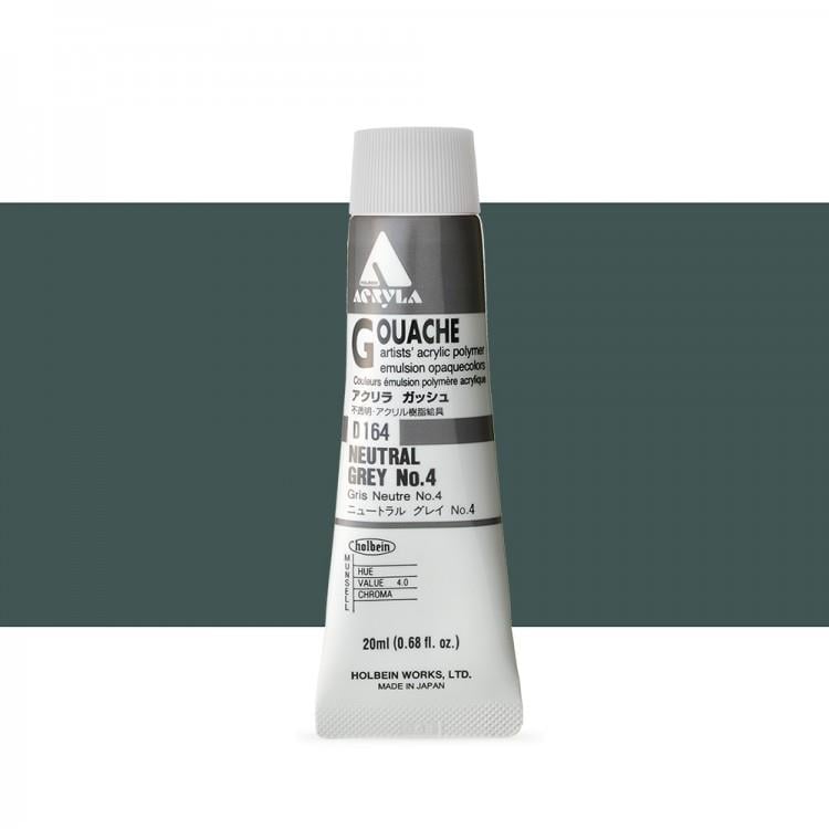 Holbein Akrilik Guaj 20 ml D161 Neutral Grey - 4