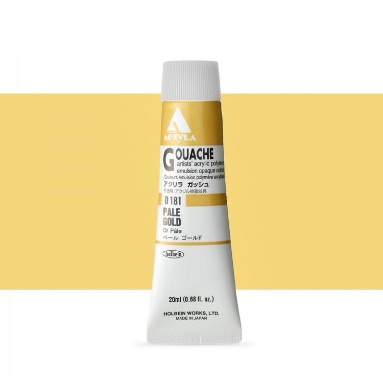 Holbein Akrilik Guaj 20 ml D181 Pale Gold