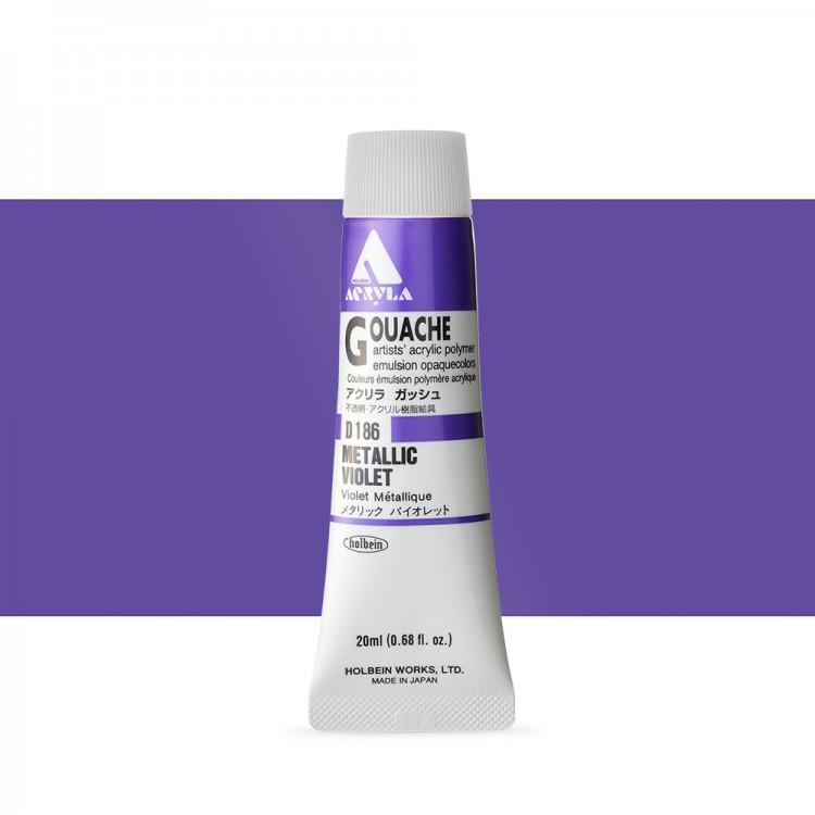 Holbein Akrilik Guaj 20 ml D186 Metallic Violet
