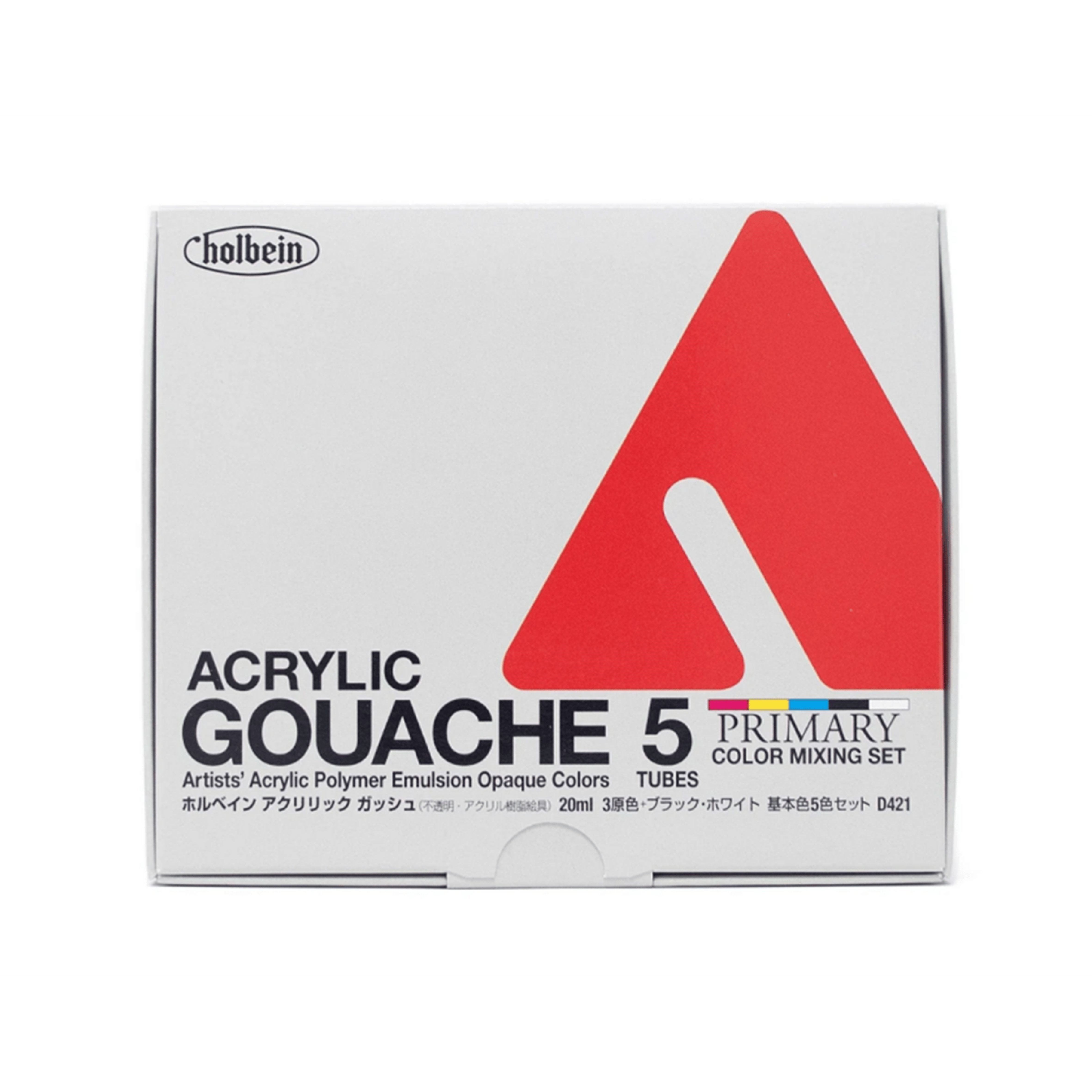 Holbein Akrilik Guaj Boya Seti 20 ml x 5 Ana Renk