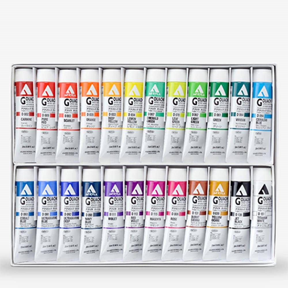 Holbein Akrilik Guaj Boya Seti 20 ml x 24 Renk