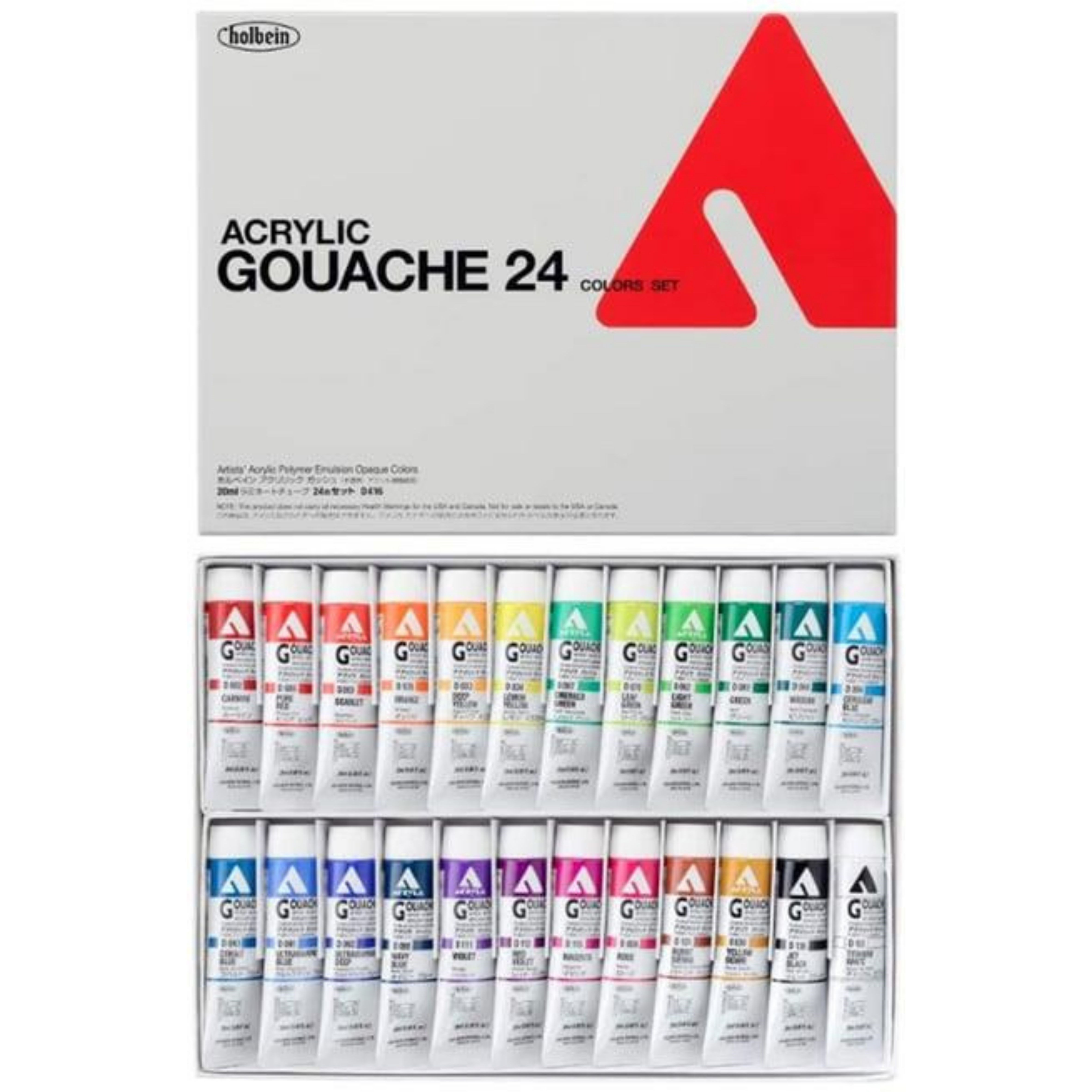 Holbein Akrilik Guaj Boya Seti 20 ml x 24 Renk